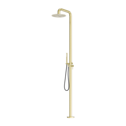 Buitendoucheset Capri – Vrijstaand – Regendouche & Staafhanddouche - Brushed gold