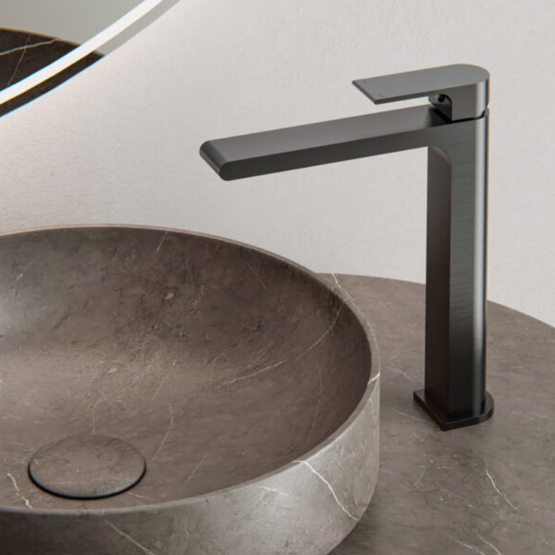 Hoge wastafelkraan Portofino - 1-Gats - Brushed bronze