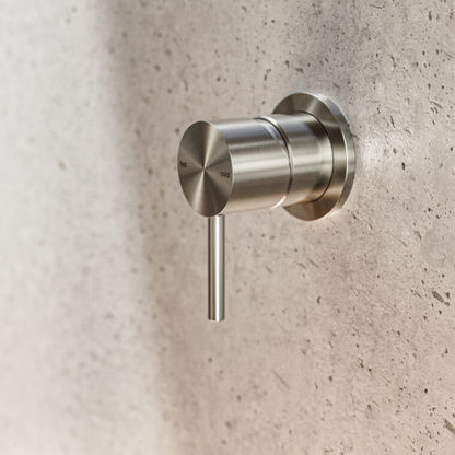 Buitendoucheset Capri – Met mengkraan – Regendouche & Staafhanddouche - Brushed nickel