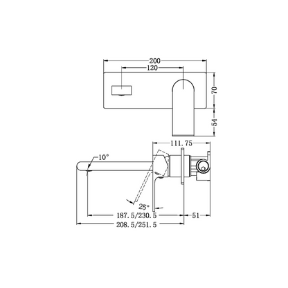 Inbouw wastafelkraan Portofino – Gun metal grey