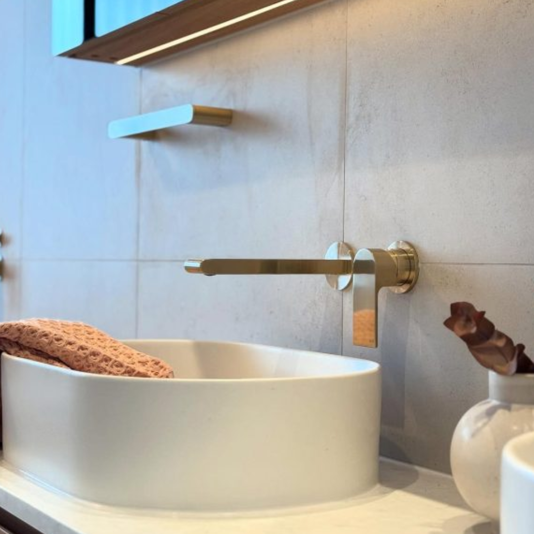 Inbouw wastafelkraan Portofino – Zonder achterplaat - Brushed gold